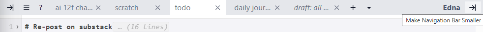 Minimize navigation bar